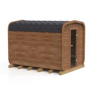 3.5M CUBE sauna with anteroom – Thermo wood