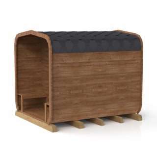 3M CUBE sauna with a terrace – Thermo wood