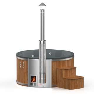 Hot tub (integrated oven) 1.8m interior / 2.0m exterior – Thermo wood