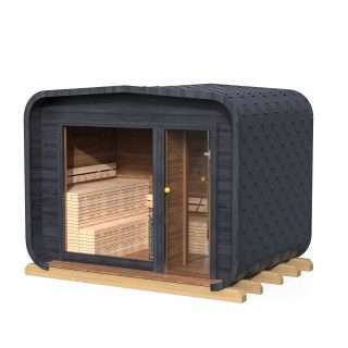 LUX sauna with anteroom 245×340 – Thermo wood